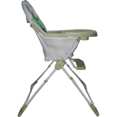 Scaun de masa pentru copii Baby Care Verde, pliabil, centura de siguranta, sezut confortabil, masuta detasabila