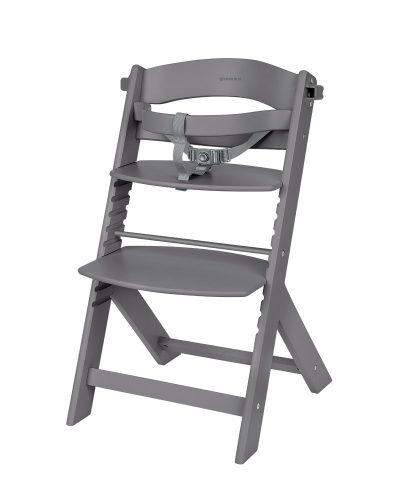 Scaun de masa pentru copii Kikkaboo Nordy Dark Grey multifunctional cu structura din lemn,inaltime reglabila 10 nivele,recomandat pana la 10 ani35 kg,centura de siguranta,masuta detasabila