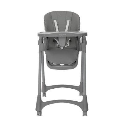 Scaun de masa pentru copii Lorelli Tummy Time Grey reglabil in multiple pozitii, roti din silicon, 2 tavite detasabile, centuri de siguranta, suport pentru picioare