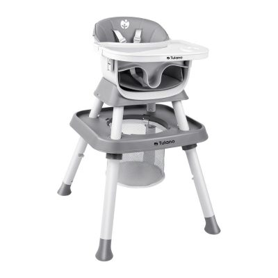 Scaun de masa transformabil 9in1 pentru copii Tulano Morsel 50 Grey multifunctional,masuta cu placa lego