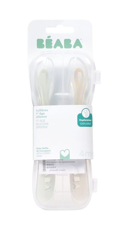 Set 2 lingurite silicon Beaba Clay +4 luni