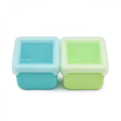 Set 2 recipiente Melii blue lime din silicon