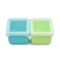 Set 2 recipiente Melii blue lime din silicon