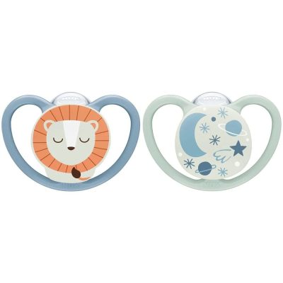 Set 2 suzete Nuk Space Night din silicon 6-18 luni Leu