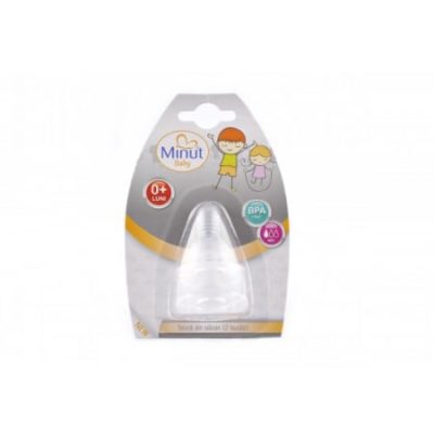 Set 2 tetine Minut Baby silicon 0+