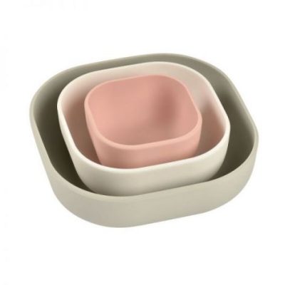 Set 3 boluri din silicon Beaba Velvet Grey