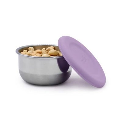 Set 3 recipiente mini Melii roz mov gri din inox cu capac silicon