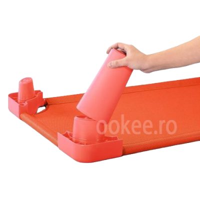 Set 4 inaltatoare pat stivuibil rosu pentru gradinita