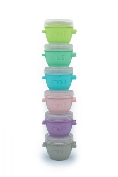 Set 6 recipiente silicon Melii Snapgo 59 ml