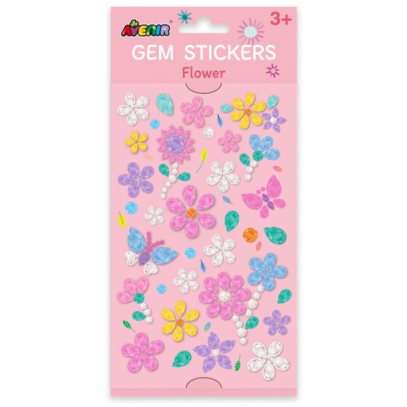Set abtibilduri, Avenir, Gem Stickers, Flowers