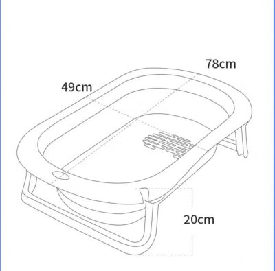 Set Cadita pliabila Little Mom Purple cu termometru integrat, hamac, picioare anti-derapante, dop evacuare, fara bpa, varsta recomandata 0 luni+