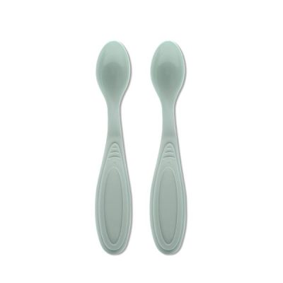 Set de 2 lingurite My Friend Iceberg Green cu margine rotunjita 6 luni+