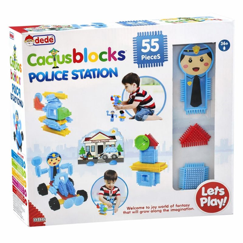 Set de constructie, Dede, Cactus Blocks, Statie de Politie, 55 piese