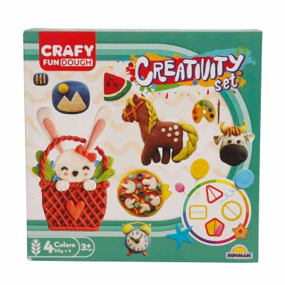 Set de modelare cu diverse forme, Crafy, 12 piese