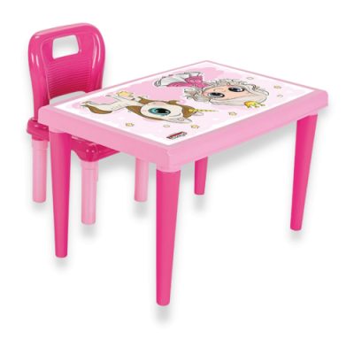 Set Masuta moderna si scaunel cu spatar Pilsan Modern Study Roz pentru studiuactivitati,realizat din plastic rezistent,usor de montat,utilizare interiorexterior,gradinite,crese,afterschool,sarcina maxima 50kg