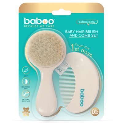 Set perie si pieptene bebe Baboo 0 luni+