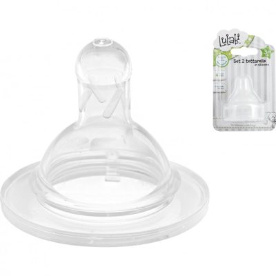 Set tetine de silicon cu flux mediu Lulabi 8090102