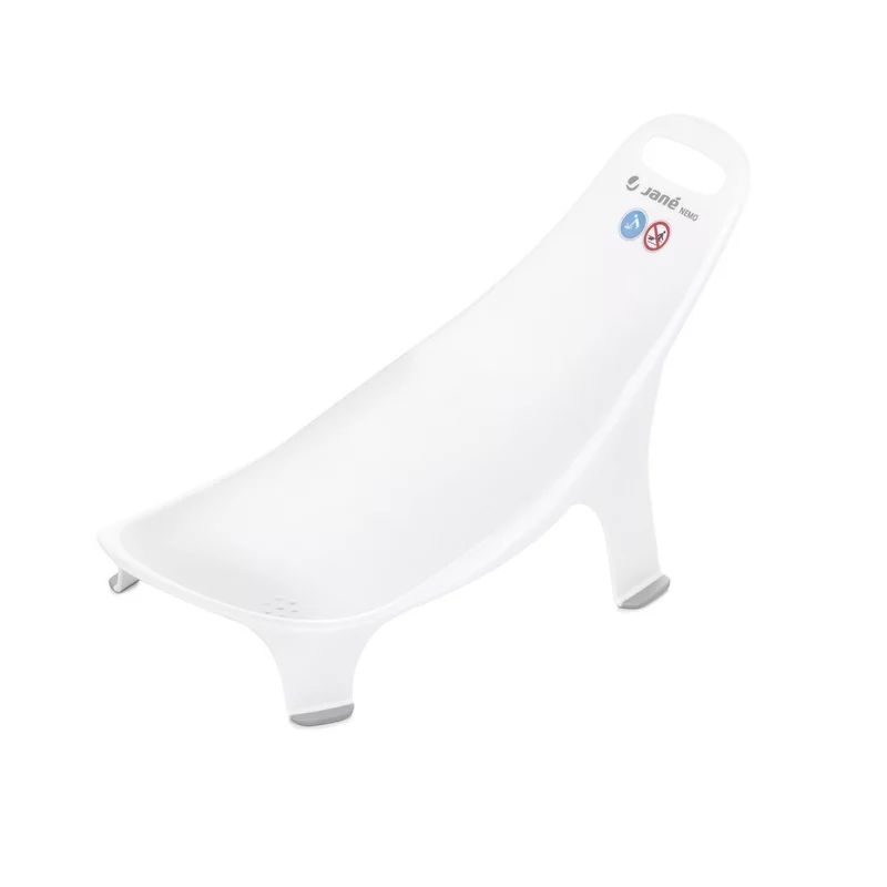 Suport pentru baie ergonomic, Jane, Nemo, De la nastere, Cu maner, Conform cu standardul european de siguranta EN 17022:2018, White