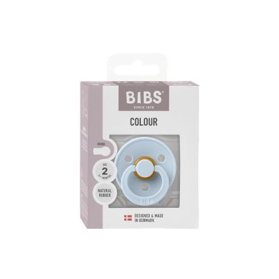Suzeta Bibs Colour Latex, tetina rotunda, 6+ luni Baby Blue