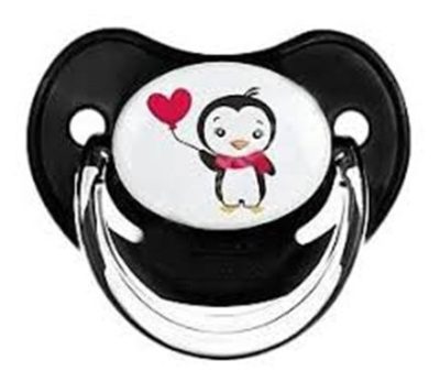 Suzeta ortodontica din silicon 18 luni + pinguin