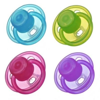 Suzeta silicon rotunda Minut Baby 0+ verde