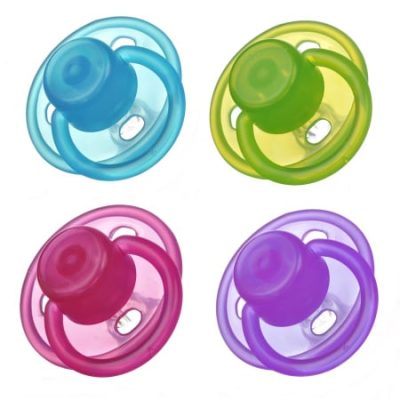 Suzeta silicon rotunda Minut Baby 3+ verde