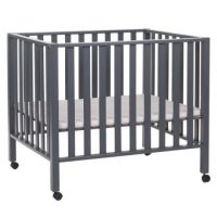 Tarc Childhome 94 cu roti 75x95 cm Lemn, Antracit