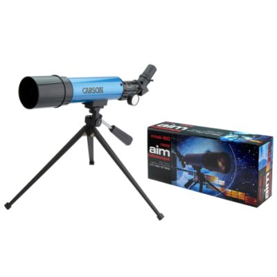 Telesco p Refractor 50mm cu Zoom 20,  80x si Trepied de Masa