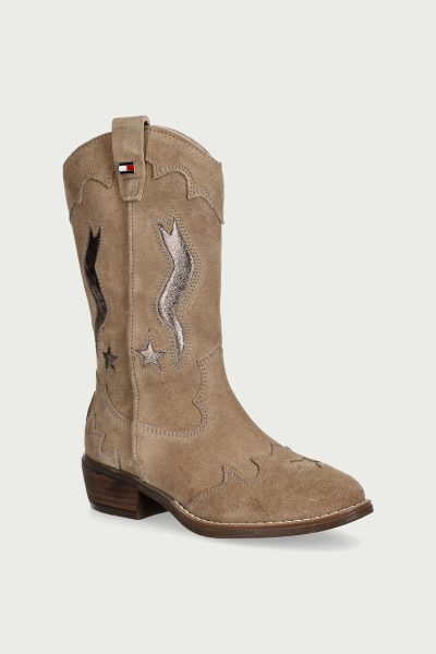 Tommy Hilfiger  cizme cowboy pentru copii din piele întoarsă