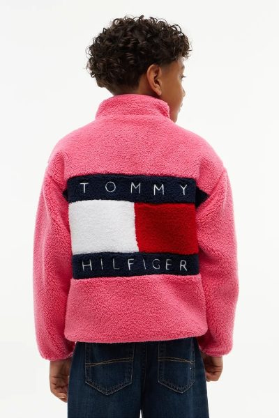 Tommy Hilfiger  hanorac cu fermoar pentru copii din polar