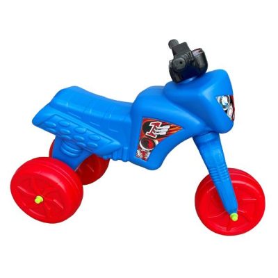 Tricicleta copii fara pedale Big Cross blue de la 2 ani pana la 20 kg, inaltime pana la sezut 34 cm