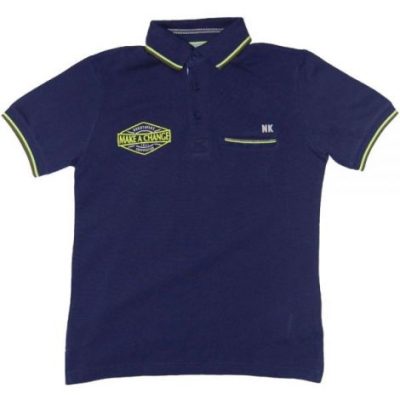 Tricou polo bleumarin cu maneca scurta si imprimeu (6140), 10 ani   140 cm