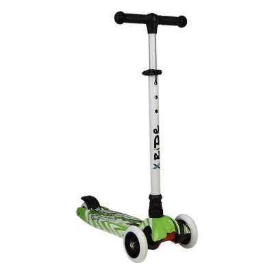 Trotineta copii, Bebe Stars, X-Ride, Pana la 50 Kg, Cu design ergonomic, Cu lumini LED, 3 ani+, Lime