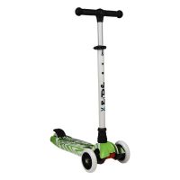 Trotineta copii, Bebe Stars, X-Ride, Pana la 50 Kg, Cu design ergonomic, Cu lumini LED, 3 ani+, Lime