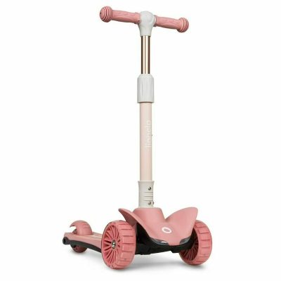 Trotineta, Lionelo, Timy, Copii, Ultrapliabila, Pana la 50 Kg, Cu design ergonomic, Cu lumini LED, 26 5 x 60 x 64-76 cm, 3 ani+, Roz, Resigilat