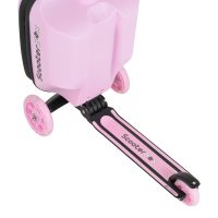 Trotineta multifunctionala 2in1 pentru copii Byox ScooterBox Pink cu geanta depozitare incorporata,inaltime reglabila,lumini,greutate maxim admisa 50 kg