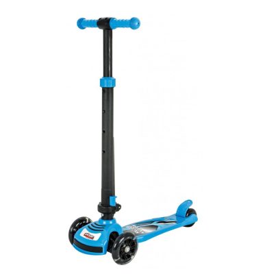 Trotineta pliabila cu 3 roti si lumini, Pilsan, Power Scooter, Albastru