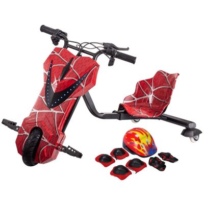 Vehicul electric pentru copii Drift 360 KidsCare E400Big Rosu, motor 250W, viteza 20 kmh, baterie 36V 3.6Ah, lumini LED, kit de protectie inclus